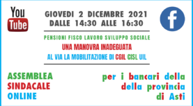 Una manovra inadeguata: assemblea dei lavoratori del credito della provincia di Asti